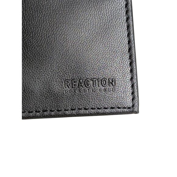 Kenneth Cole Reaction Men's Soft Leather Passcase Wallet Black NEW FREE SHIPPING - Picture 5 of 7